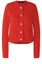 Aura Orange Red French Style Cardigan