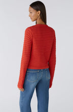Aura Orange Red French Style Cardigan