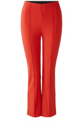 Aura Orange Red Kick Flare Ankle Length Trousers
