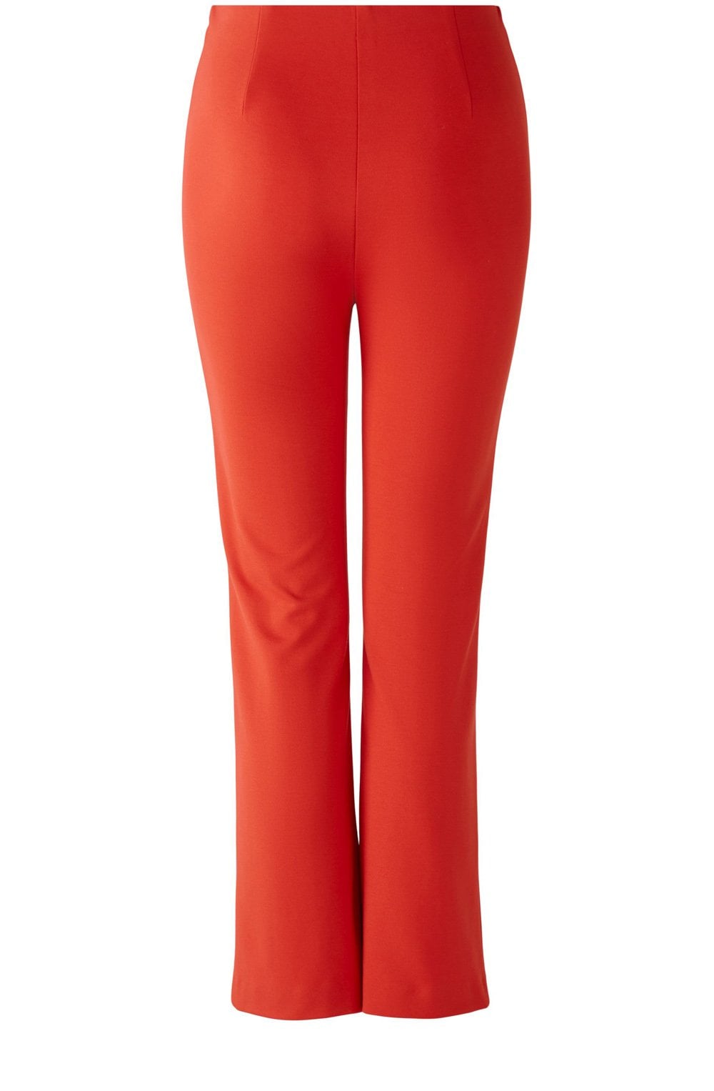Aura Orange Red Kick Flare Ankle Length Trousers