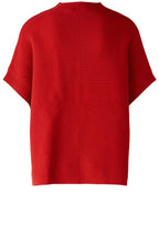 Aura Orange Red Poncho Style Jumper