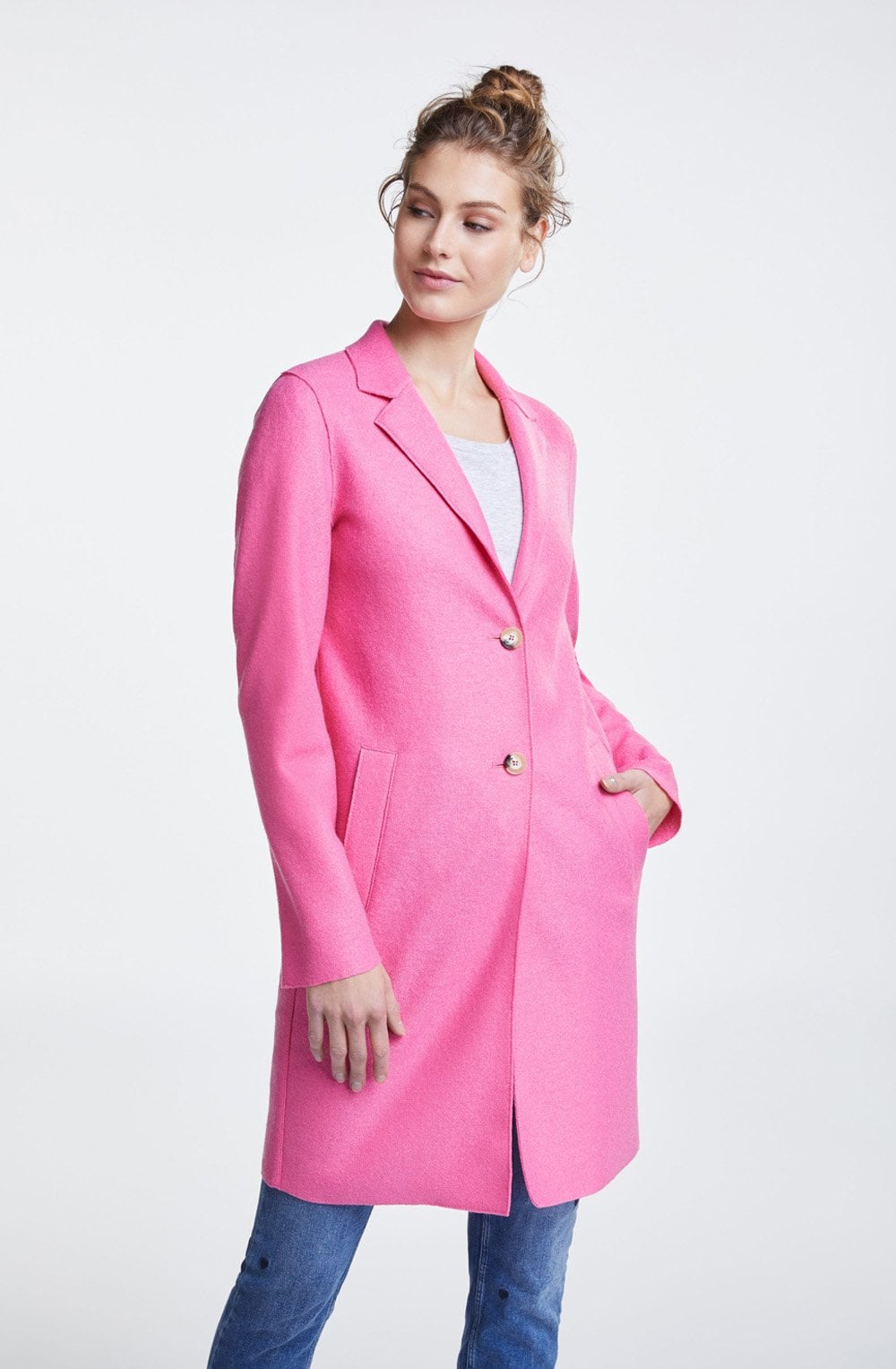 Aurora Pink Wool Coat