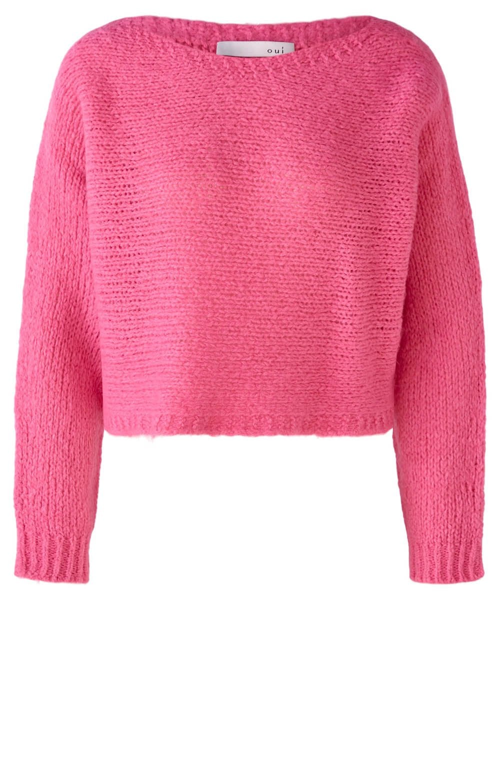Azalea Pink Chunky Knit Cropped Jumper