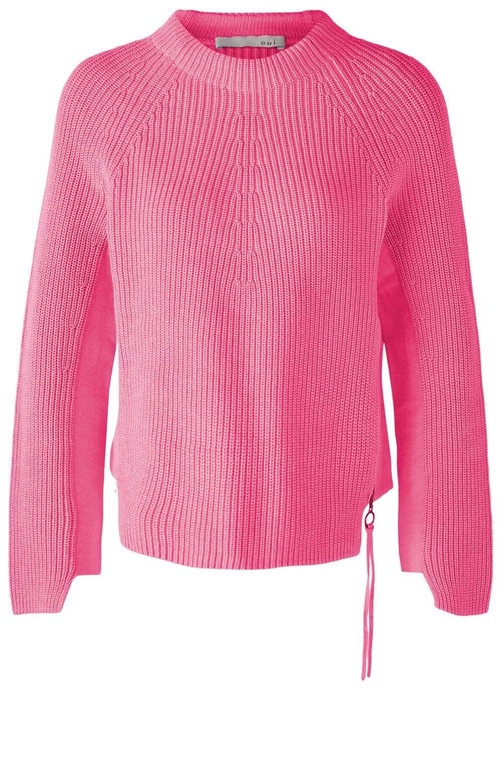 Azalea Pink Ribbed Knit Jumper