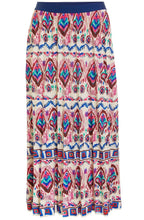 Aztec Print Pleated Skirt