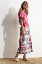 Aztec Print Pleated Skirt