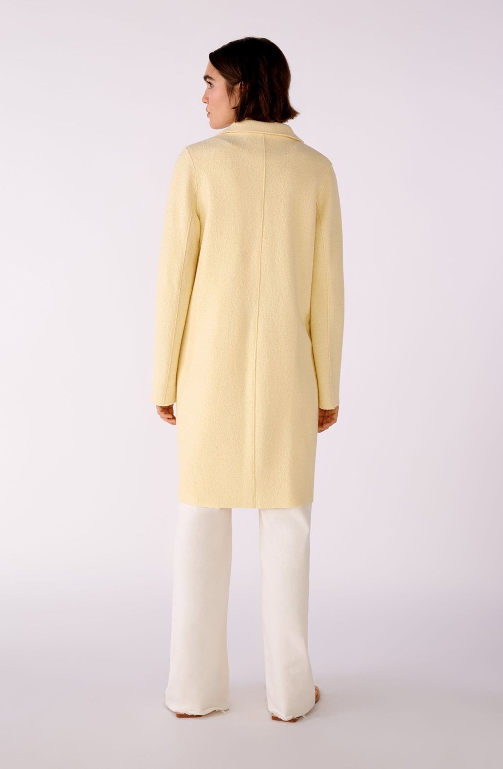 Banana Crepe Boiled Wool Coat