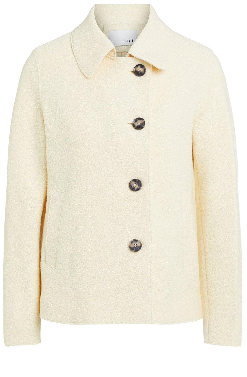 Banana Crepe Collared Jacket