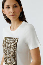 Beaded Floral Motif T Shirt