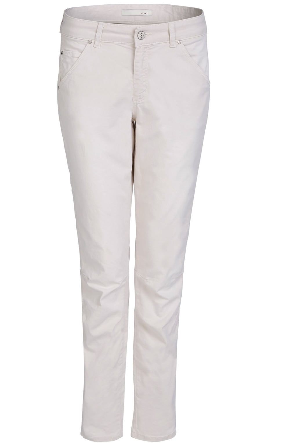 Beige Casual Fit Jeans