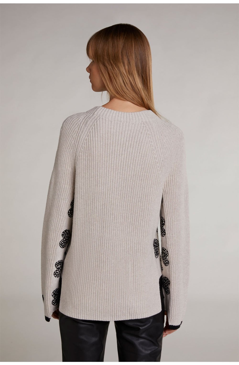 Beige Heart Design Jumper