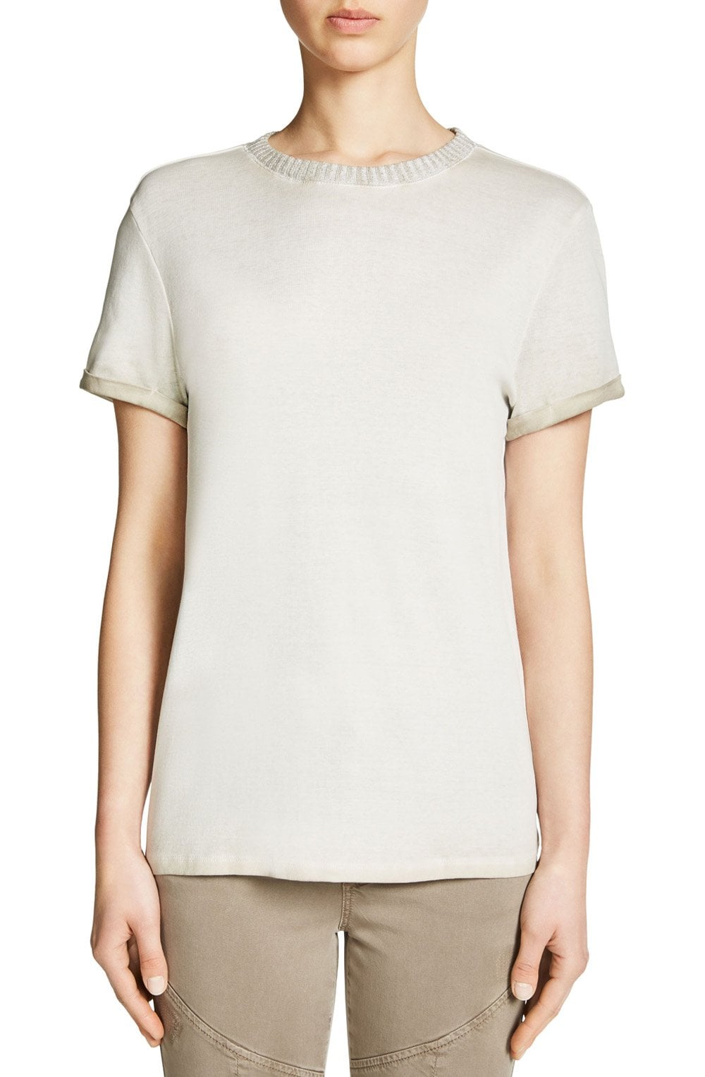 Beige Jersey T Shirt