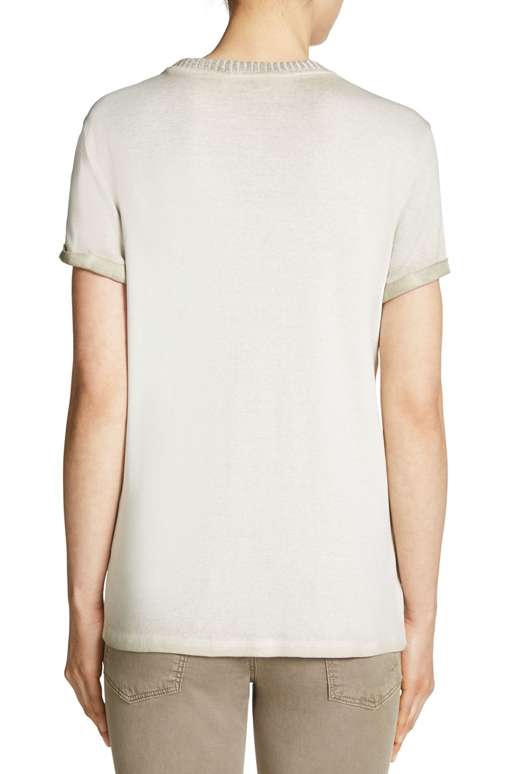 Beige Jersey T Shirt