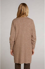 Beige Long Line Cardigan