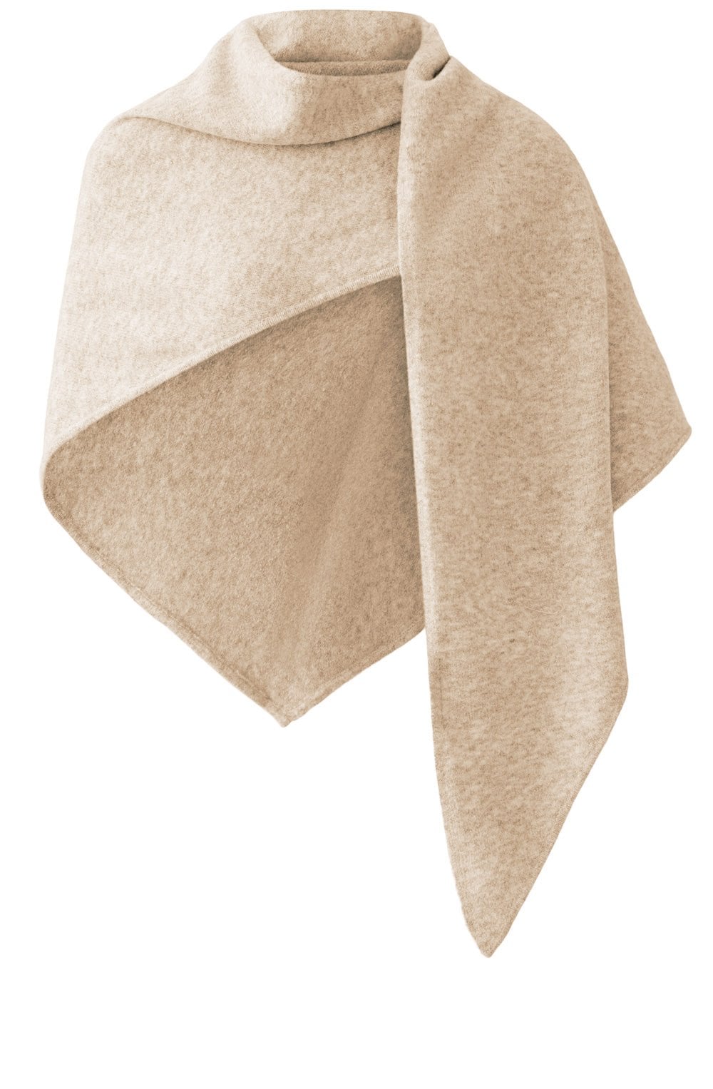 Beige Melange Fine Knit Shawl