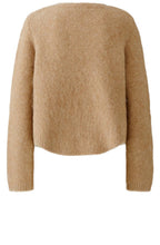 Beige Melange Fringed Cardigan