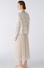 Beige Melange Open Cable Knit Jumper