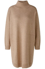 Beige Melange Oversized Knitted Dress