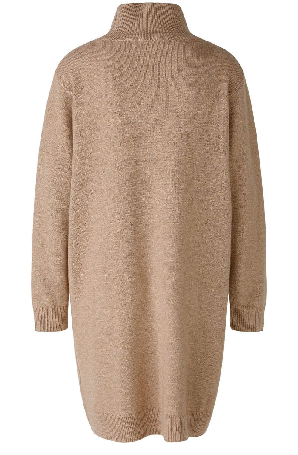 Beige Melange Oversized Knitted Dress