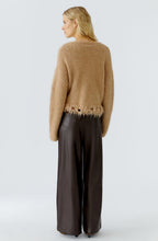 Beige Melange Sequin Fringe Jumper