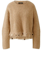 Beige Melange Sequin Fringe Jumper