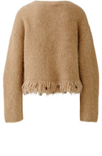 Beige Melange Sequin Fringe Jumper