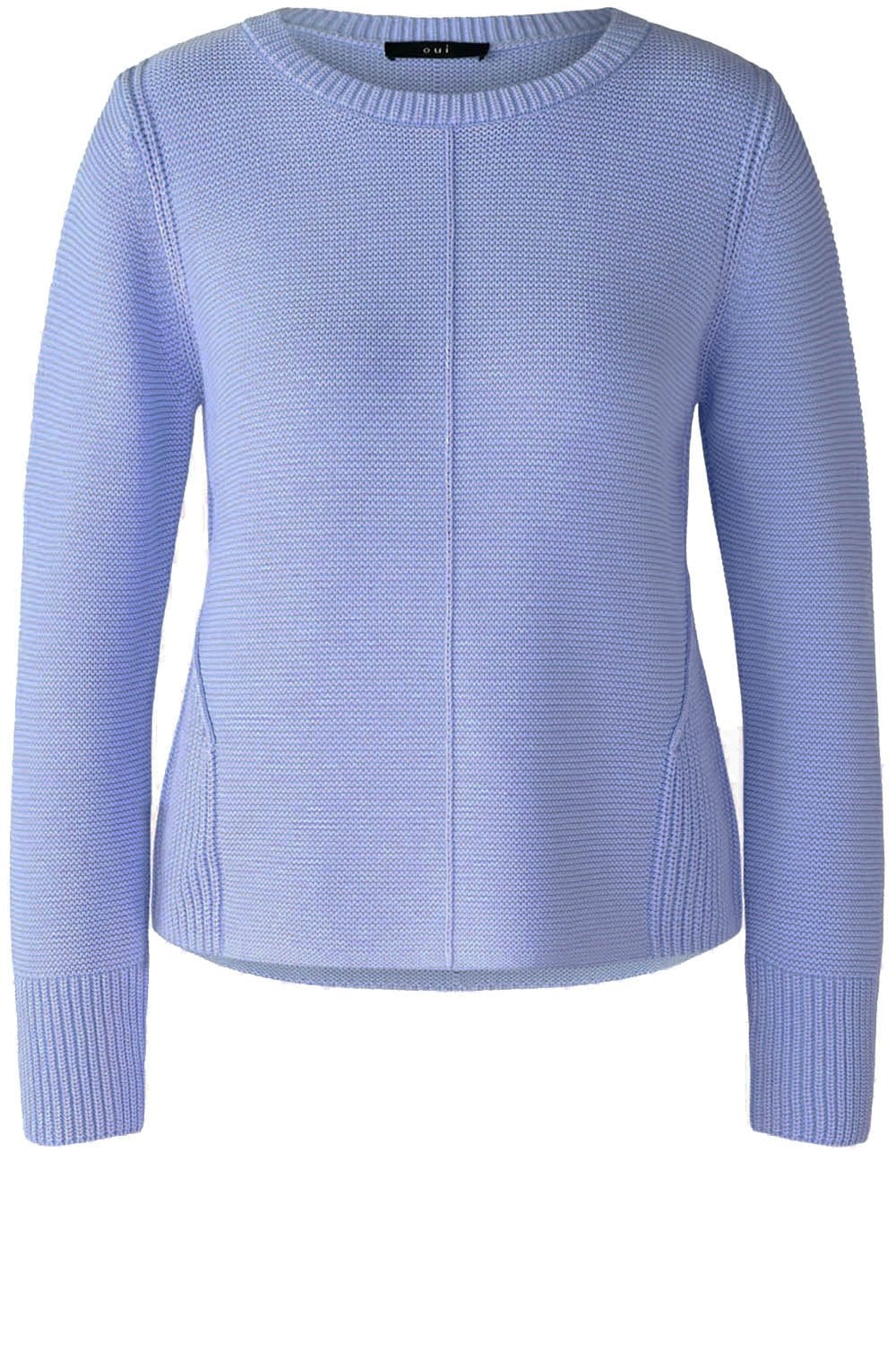 Bel Air Blue Contrast Knit Jumper