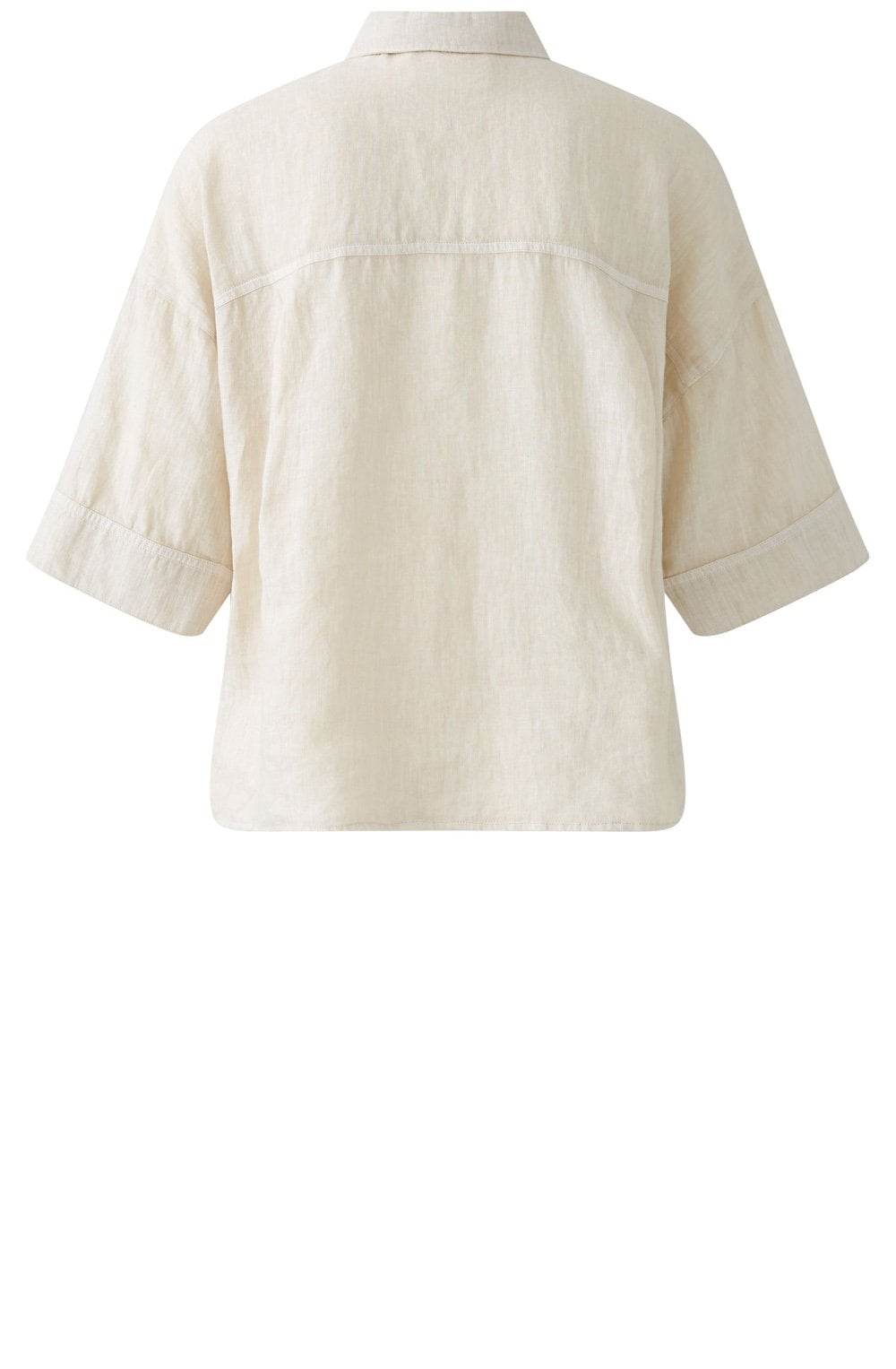 Biscuit Linen Box Blouse