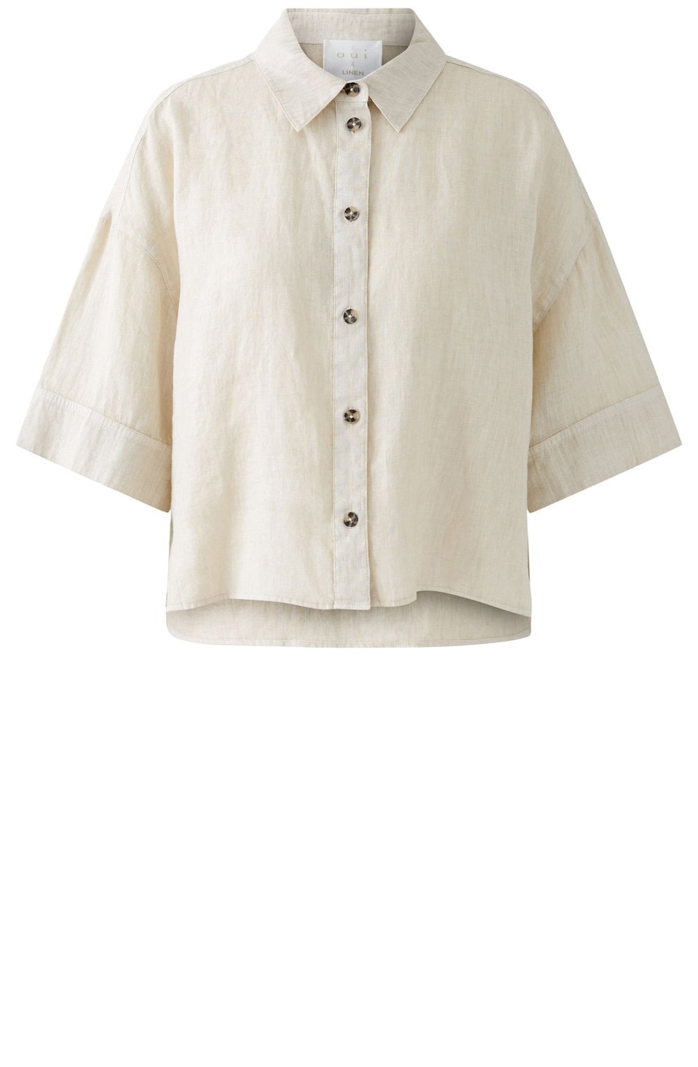 Biscuit Linen Box Blouse