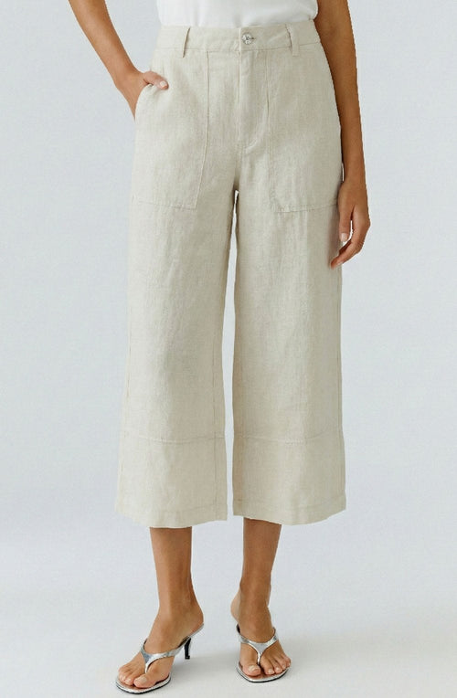 Biscuit Linen Culottes