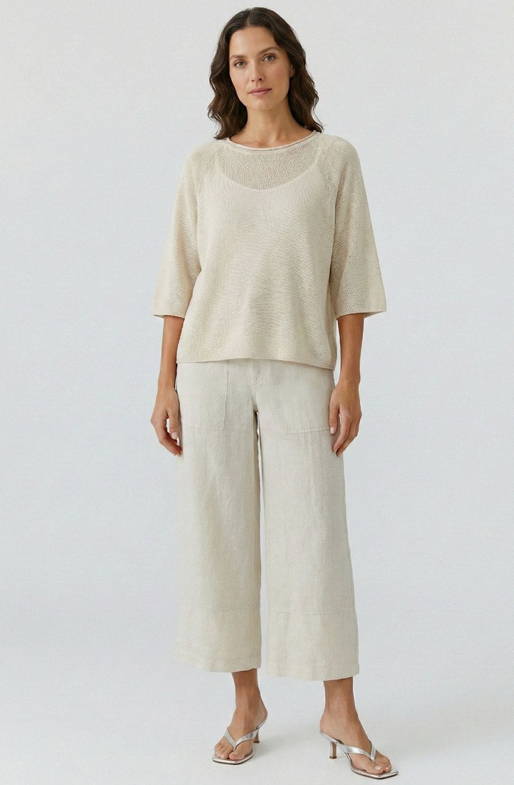 Biscuit Linen Culottes