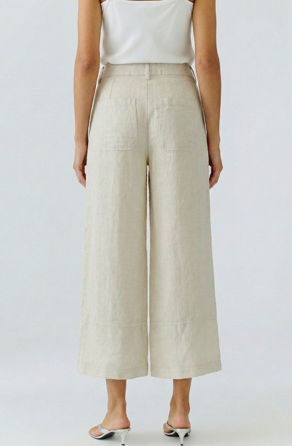 Biscuit Linen Culottes