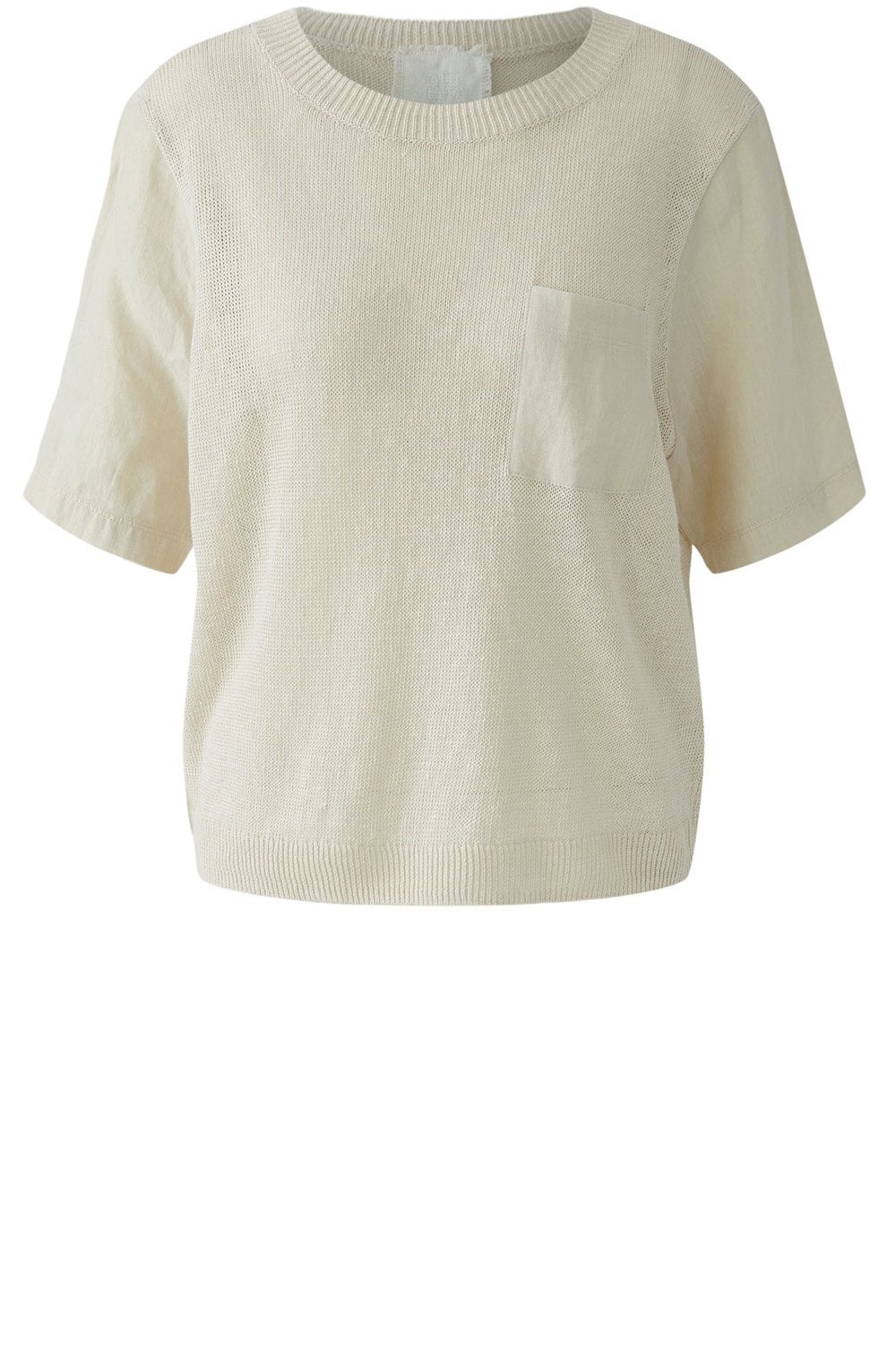 Biscuit Linen Patch Pocket Pullover