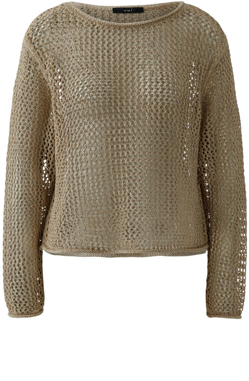 Biscuit Open Weave Pullover