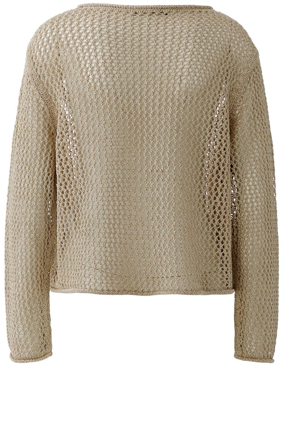 Biscuit Open Weave Pullover