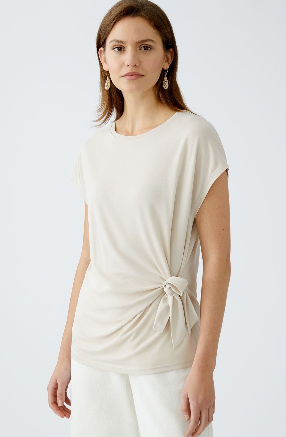Bisquit Knotted T Shirt