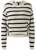 Black and Off White Bold Striped Jumper