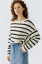 Black and Off White Bold Striped Jumper