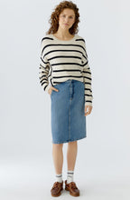 Black and Off White Bold Striped Jumper