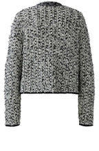Black and Off White Bouclé Cardigan