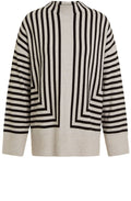 Black and Off White Geometric Jumper
