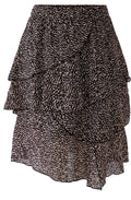 Black and Off White Layered Skirt