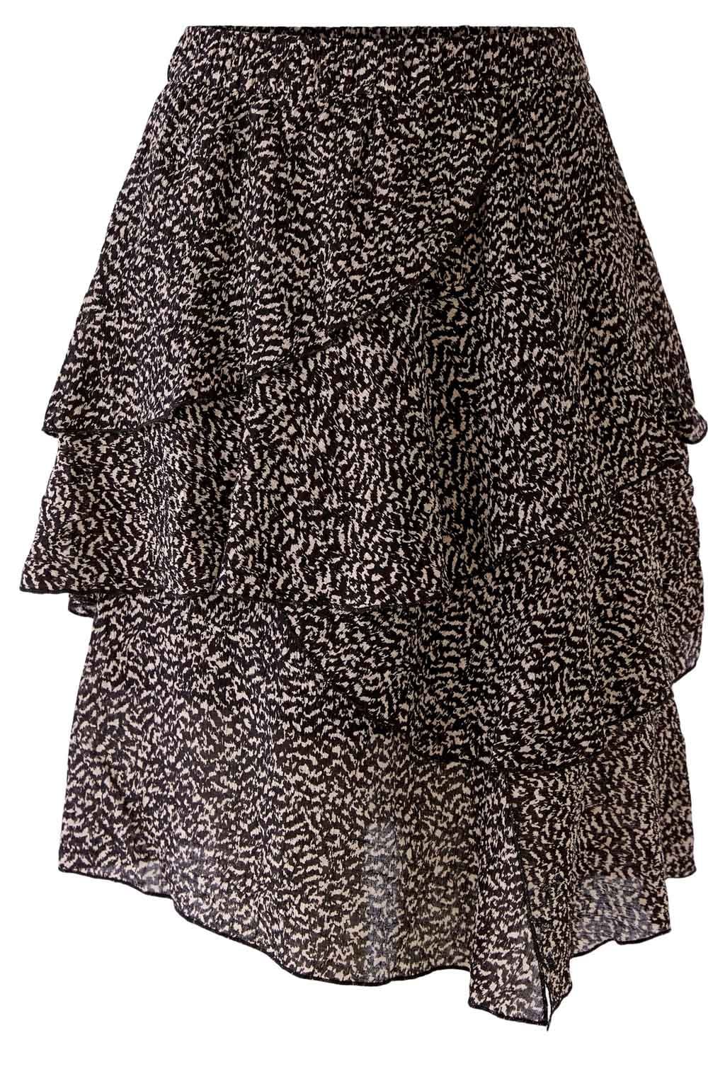 Black and Off White Layered Skirt