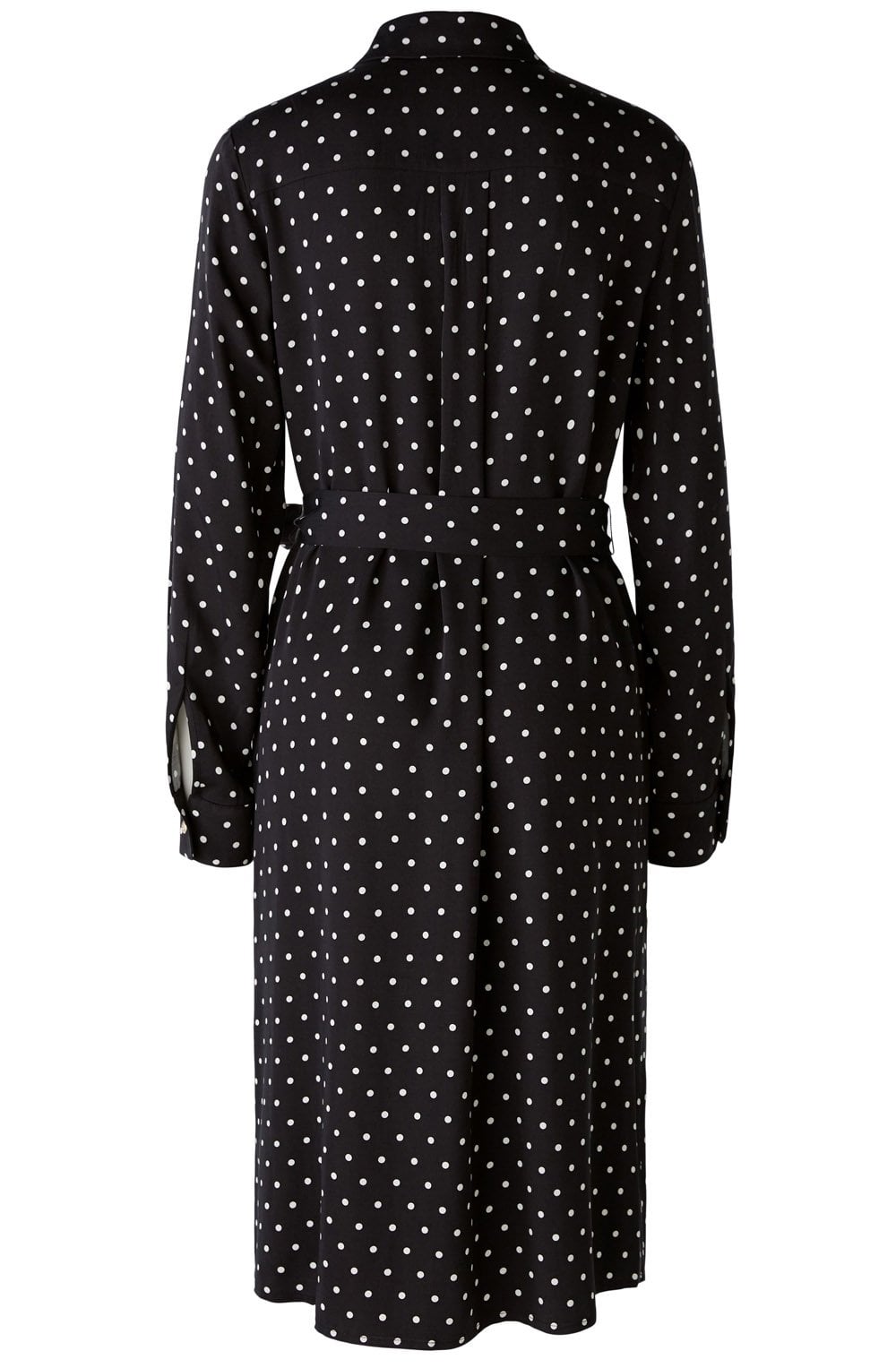 Black and Off White Polka Dot Shirt Dress