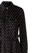 Black and Off White Polka Dot Shirt Dress