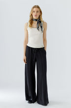 Black and Off White Polka Dot Silk Touch Scarf
