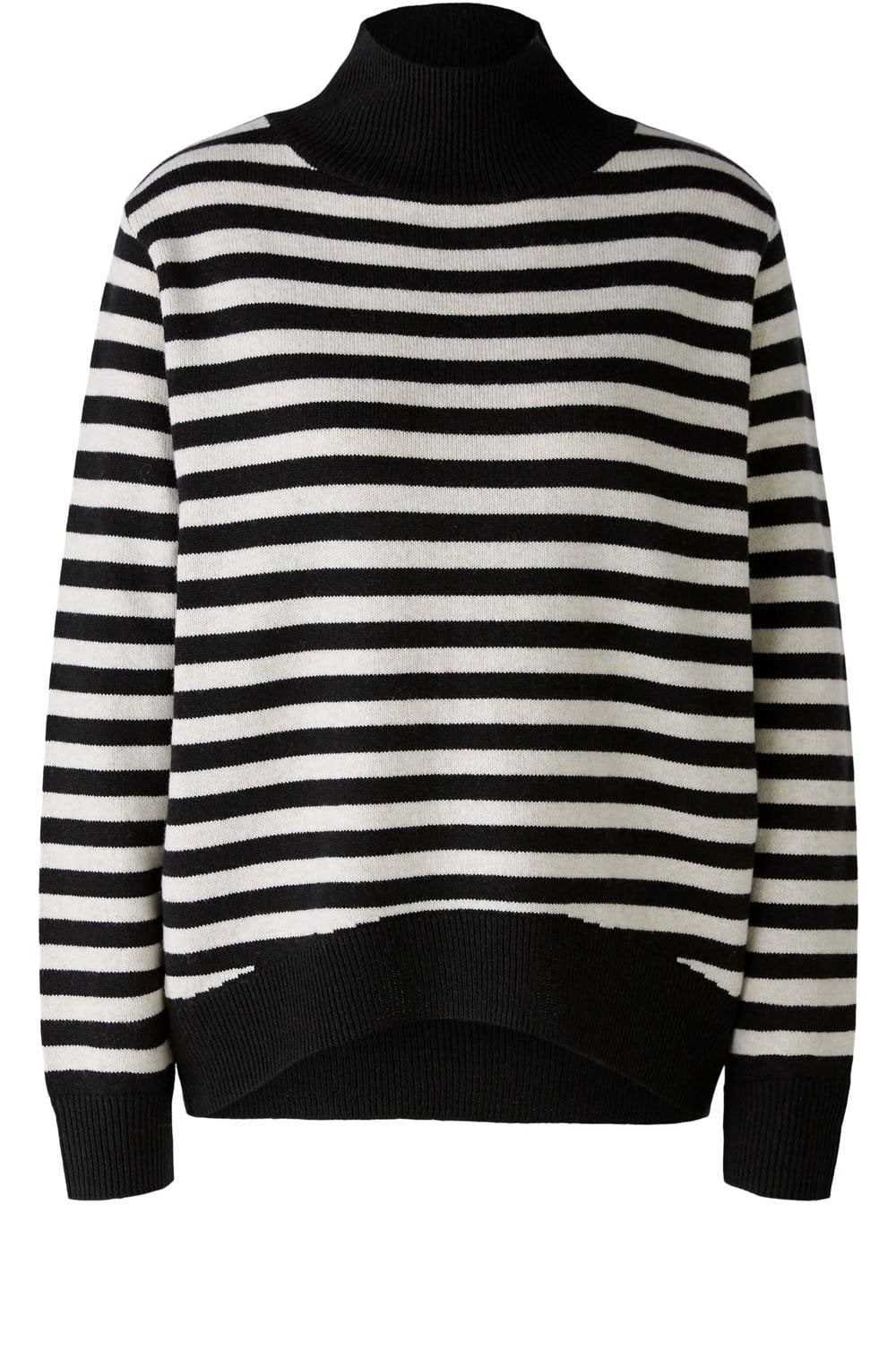 Black and Off White Set In Sleeves Jumper