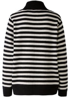 Black and Off White Set In Sleeves Jumper