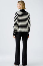 Black and Off White Set In Sleeves Jumper