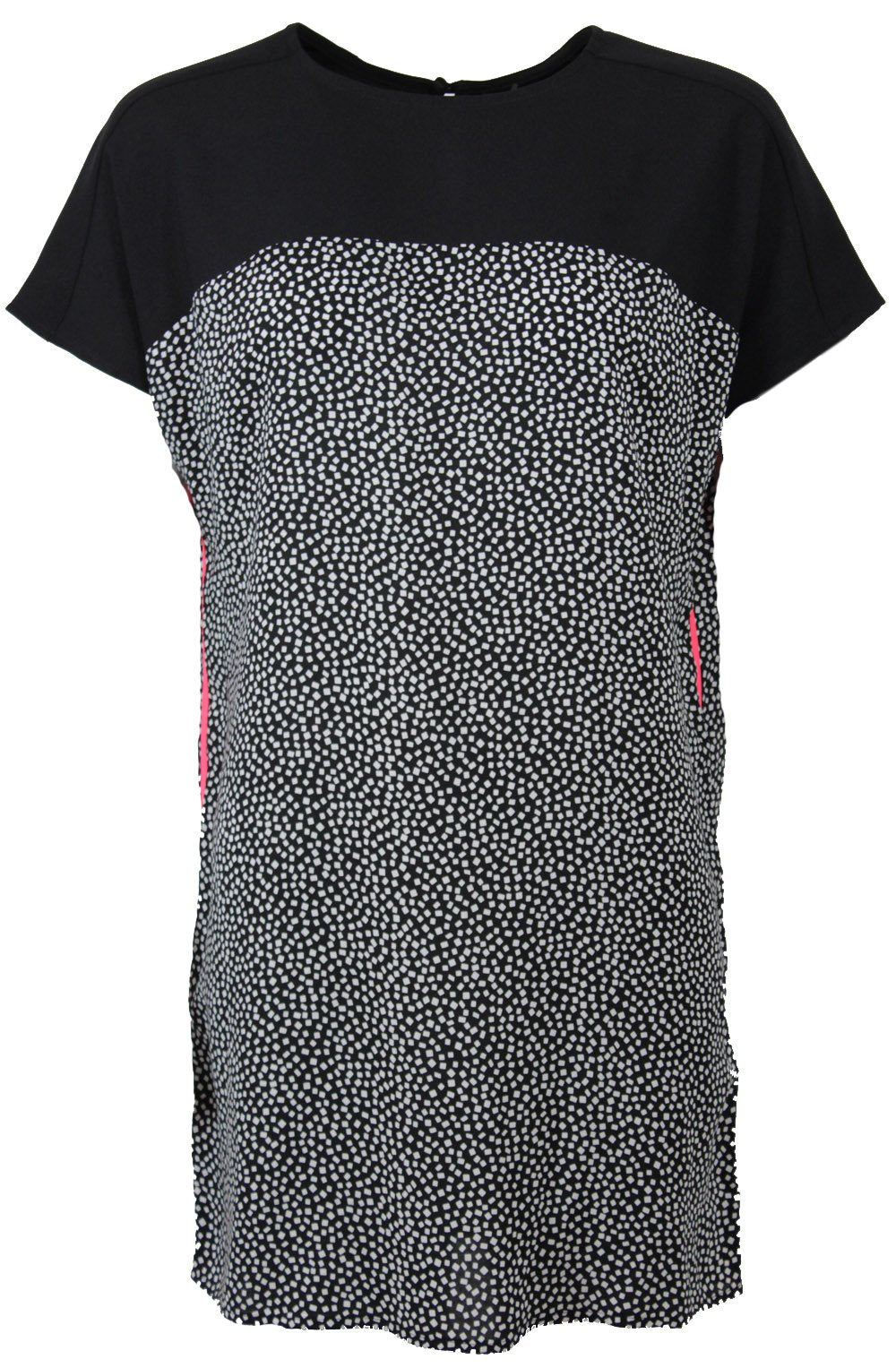 Black and white checkered print tunic